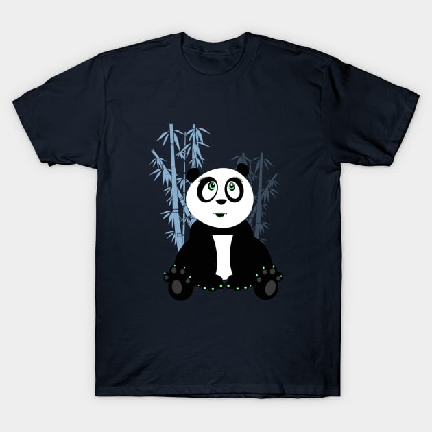 Panda Girl - Blue T-Shirt by adamzworld